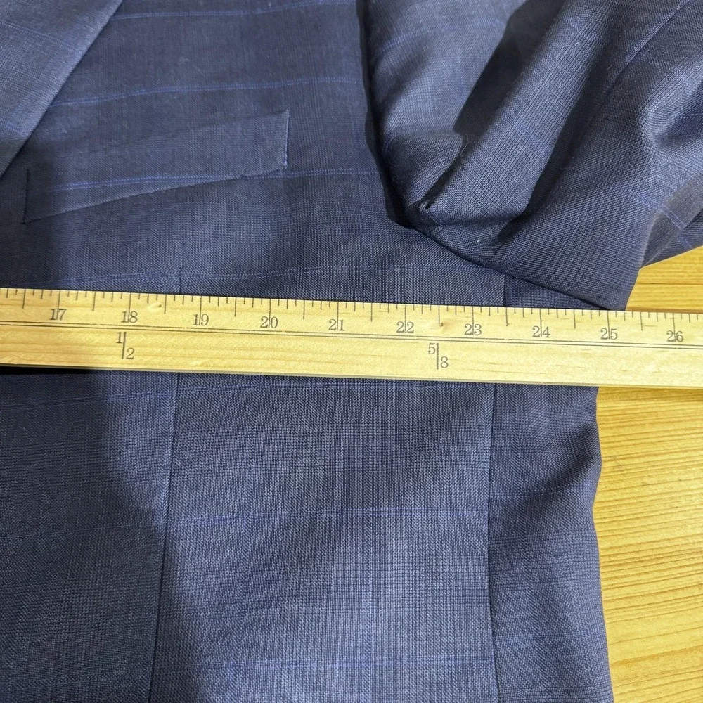 Lauren Ralph Lauren Blazer Mens 38R Blue Wool 2 Button Stretch Sport Coat Jacket